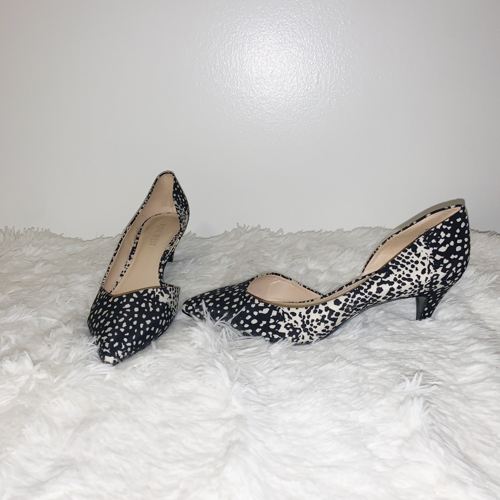 Nine West Dalmatian Spot Black & white heels
